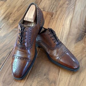 Magnanni Rich Brown Leather Oxfords